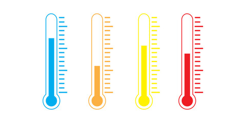 Thermometer icon for body temperature and health tracking