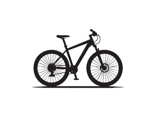 Obraz premium Bicycle Silhouette at Sunset – Outdoor Adventure and Freedom Concept.