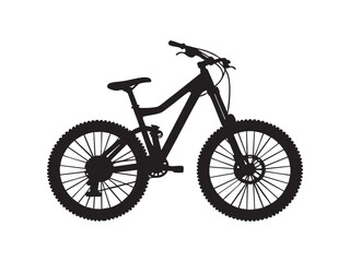 Fototapeta premium Minimalist Bicycle Silhouette – Sport, Nature, and Motivation Theme.