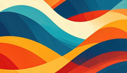 Obraz premium Dynamic colorful waves abstract design graphic art vibrant environment artistic viewpoint modern concept