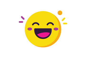 Colorful emoji vibes design on white background