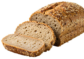 Artisan Whole Wheat Loaf with Sesame Seeds Rustic Bakery Bread Sliced for Sharing