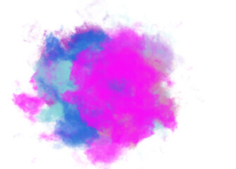 Vibrant Pink and Blue Ink Cloud Abstract Background