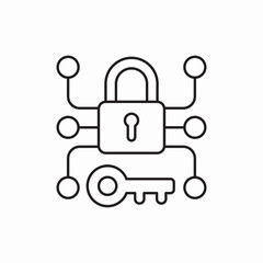 lock key icon vector sign