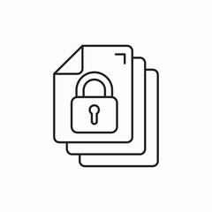 lock files icon vector sign
