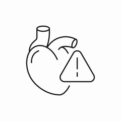 heart warning alert icon vector sign