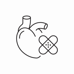 heart patch icon vector sign