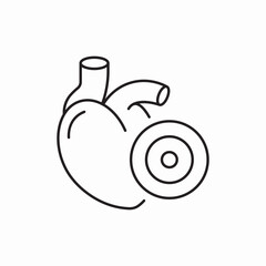 target heart focus icon vector sign