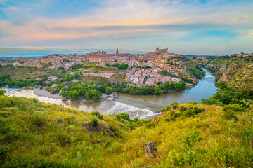 Toledo city skyline, cityscape of  Spain
