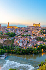 Toledo city skyline, cityscape of  Spain