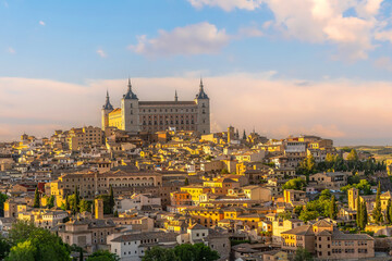 Toledo city skyline, cityscape of  Spain