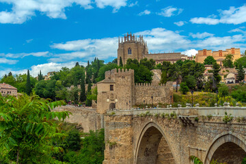 Toledo city skyline, cityscape of  Spain