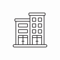 office building business icon vector sign