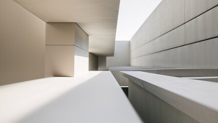 Obraz premium Modern concrete architecture geometric design