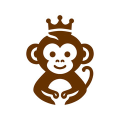 Monkey wearing a crown