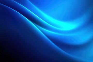 Obraz premium Abstract blue waves with smooth, flowing curves creating a calming and fluid visual effect.