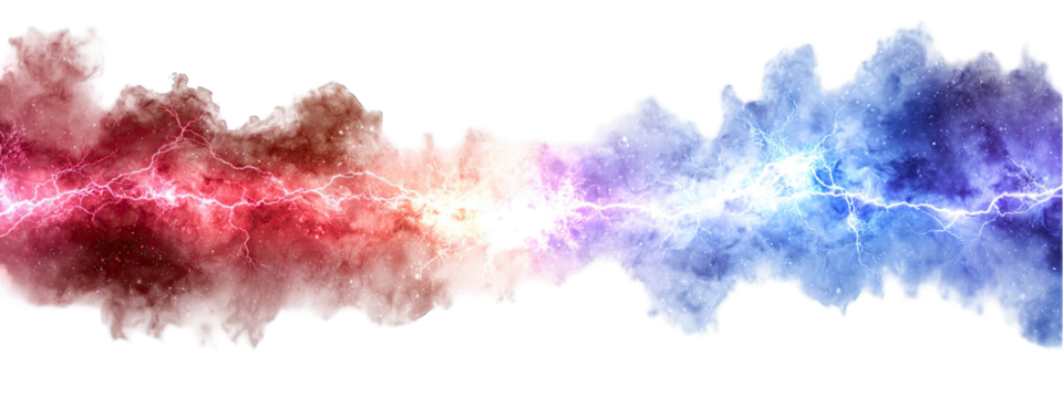 Cosmic nebula with vibrant colors and energetic streaks