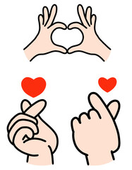Obraz premium Hand Gestures for I Love You.