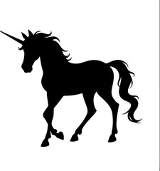 Obraz premium Majestic Unicorn Silhouette vector