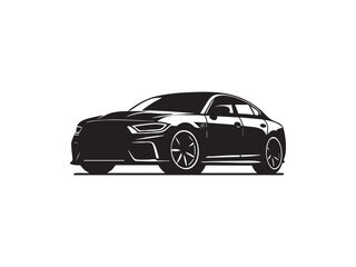 Fototapeta premium Sports Car Silhouette in Motion – Speed, Power, and Performance Design.