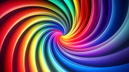 Naklejka premium Dynamic Rainbow Spiral Pattern for Design and Art