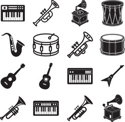 set of musical instruments