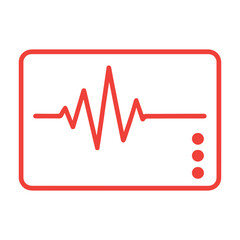 Red line ecg heartbeat monitor background design