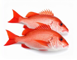 Fototapeta premium Red snapper isolated on on white background 