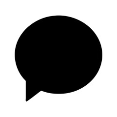 Chat Bubble Icon – Black Vector Message Symbol for Apps, UI, Social Media, and Web Design

