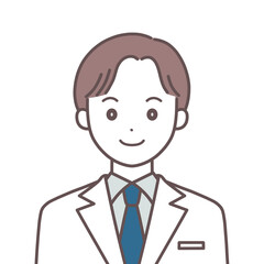 白衣の男性のイラスト