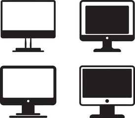 computer monitor with blank screen