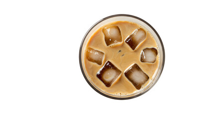 Cold coffee isolated on PNG background.