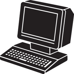 computer monitor with keyboard