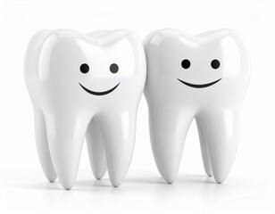 Single chattering joke teeth isolated on white background