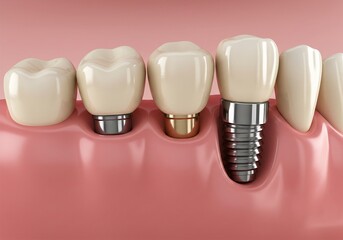 Clinical 3D Visualization &mdash; Tooth Implants and Crowns for Dental Education