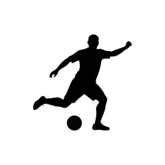 Soccer Player Silhouette Isolated on Transparent Background © Nurfajri