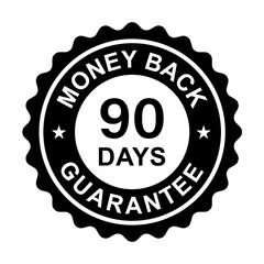 90 days money back guarantee icon vector for graphic design, logo, website, social media, mobile app, UI illustration