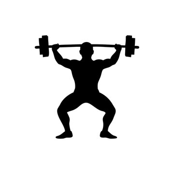 CrossFitter Silhouette Isolated on Transparent Background