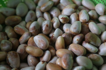 Pile of Jackfruit Seeds: Close-Up of Tropical Fruit Seeds, Natural Ingredients.