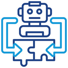 Obraz premium Decision Pathway Bot Icon