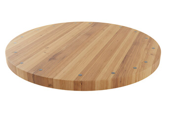 Round Light Brown Wooden Cutting Board or Serving Tray