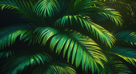 Sunlit Elegance A Dance of Tropical Leaves