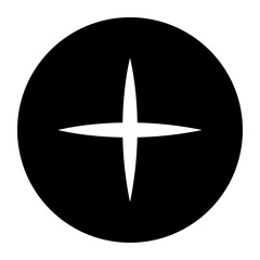 Sparkle vector web icon. Shine symbol illustration. Star sign. Space logo.