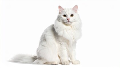 Obraz premium Turkish angora isolated on white background