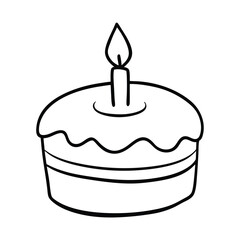 birthday cake with candles