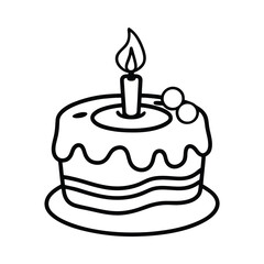 birthday cake vector illustration