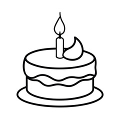 birthday cake vector illustration