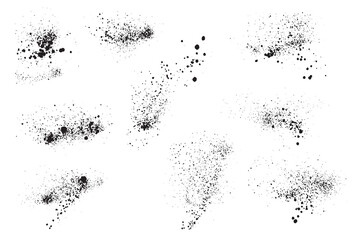 Fototapeta premium Collection of black blood splatter templates background design