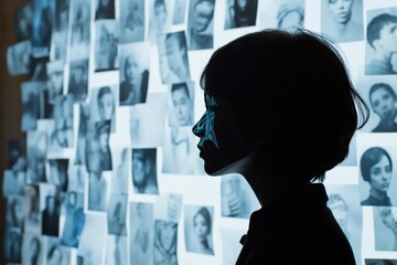 AI assistant monitors memory compression with a silhouette in focus Generative AI