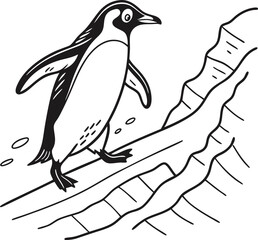 Black bird silhouette on a winter branch, a vector illustration of a wild raven with detailed wing and feather drawing, perfect for nature-inspired art and design